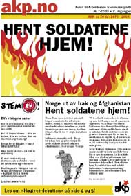 Forsida til avisa akp.no nr 7, 2003