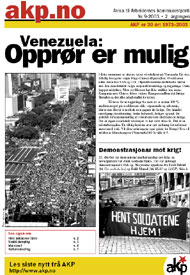 Forsida til avisa akp.no nr 9, 2003