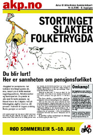 Forsida til avisa akp.no nr 4, 2005