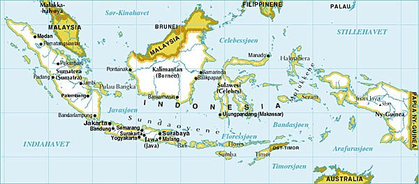 Kart over Indonesia